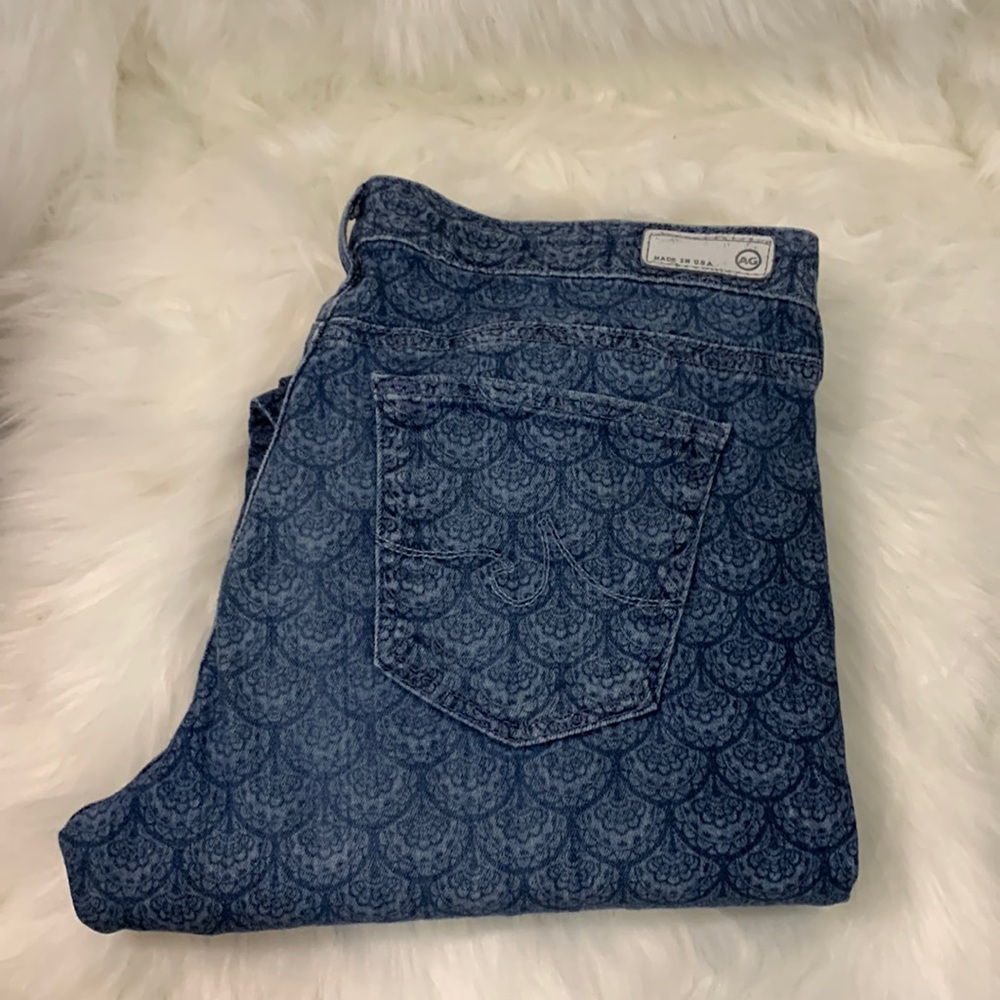 AG Adriano Goldschmied Blue Patterned Jeans